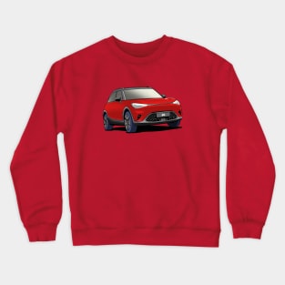 Red Smart Car 'Hashtag One' #1 Crewneck Sweatshirt